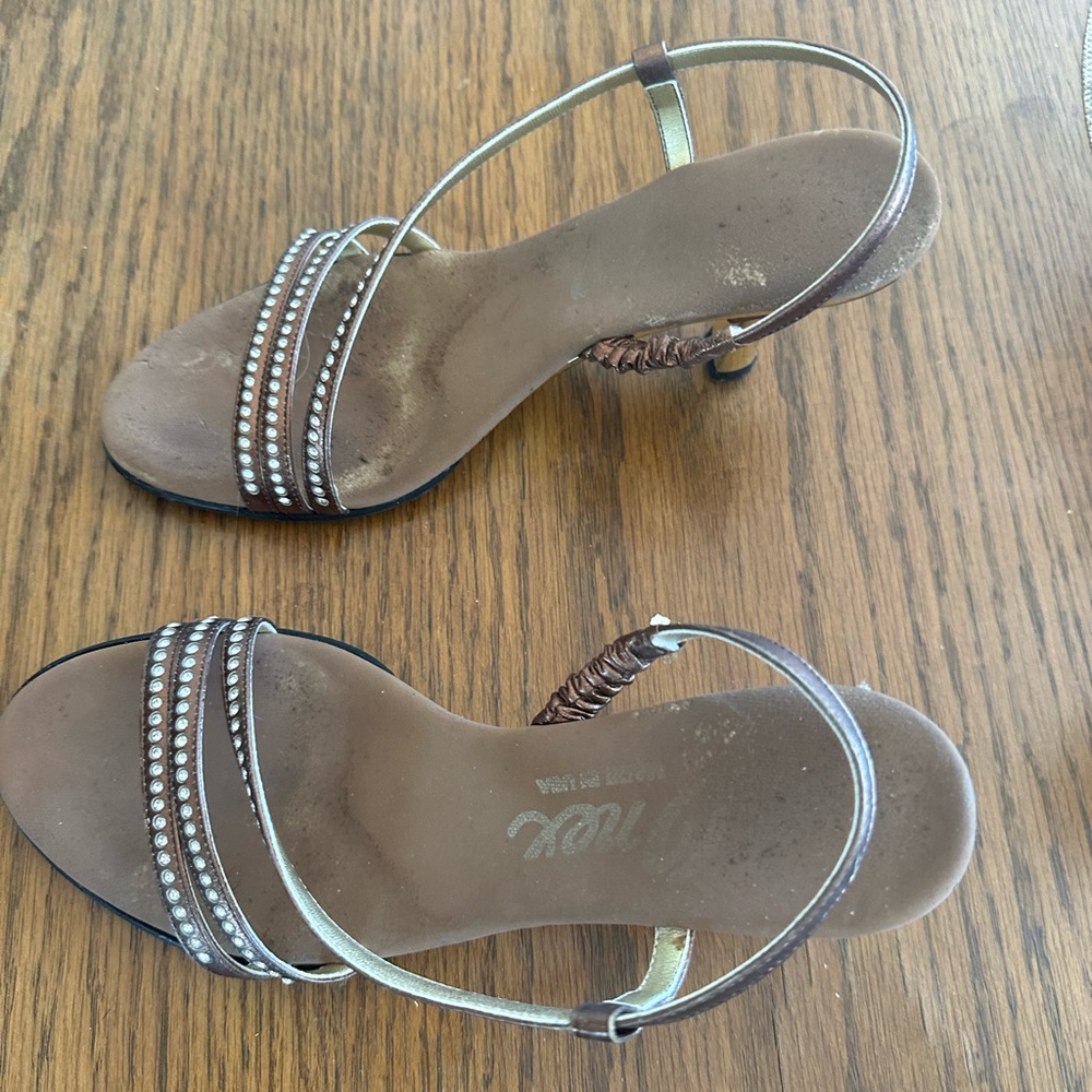 Onex bronze dress heels